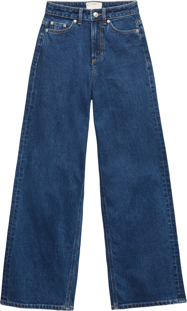 Blue Wide Leg Jeans