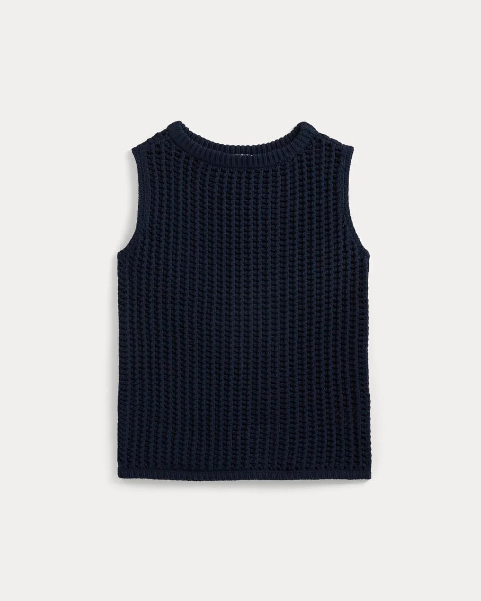 Cotton Navy Knitted Vest