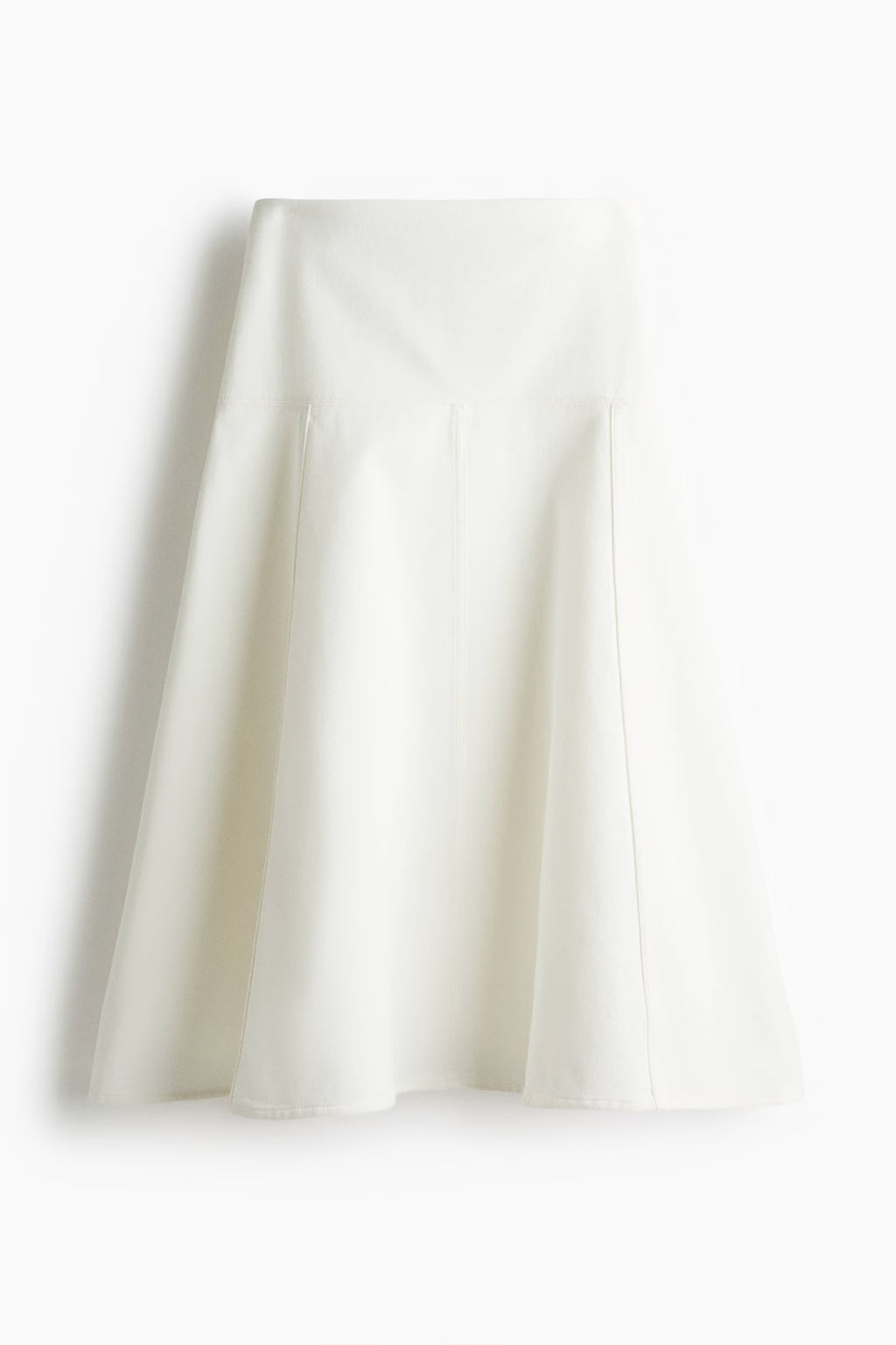 Denim Ecru Midi Skirt