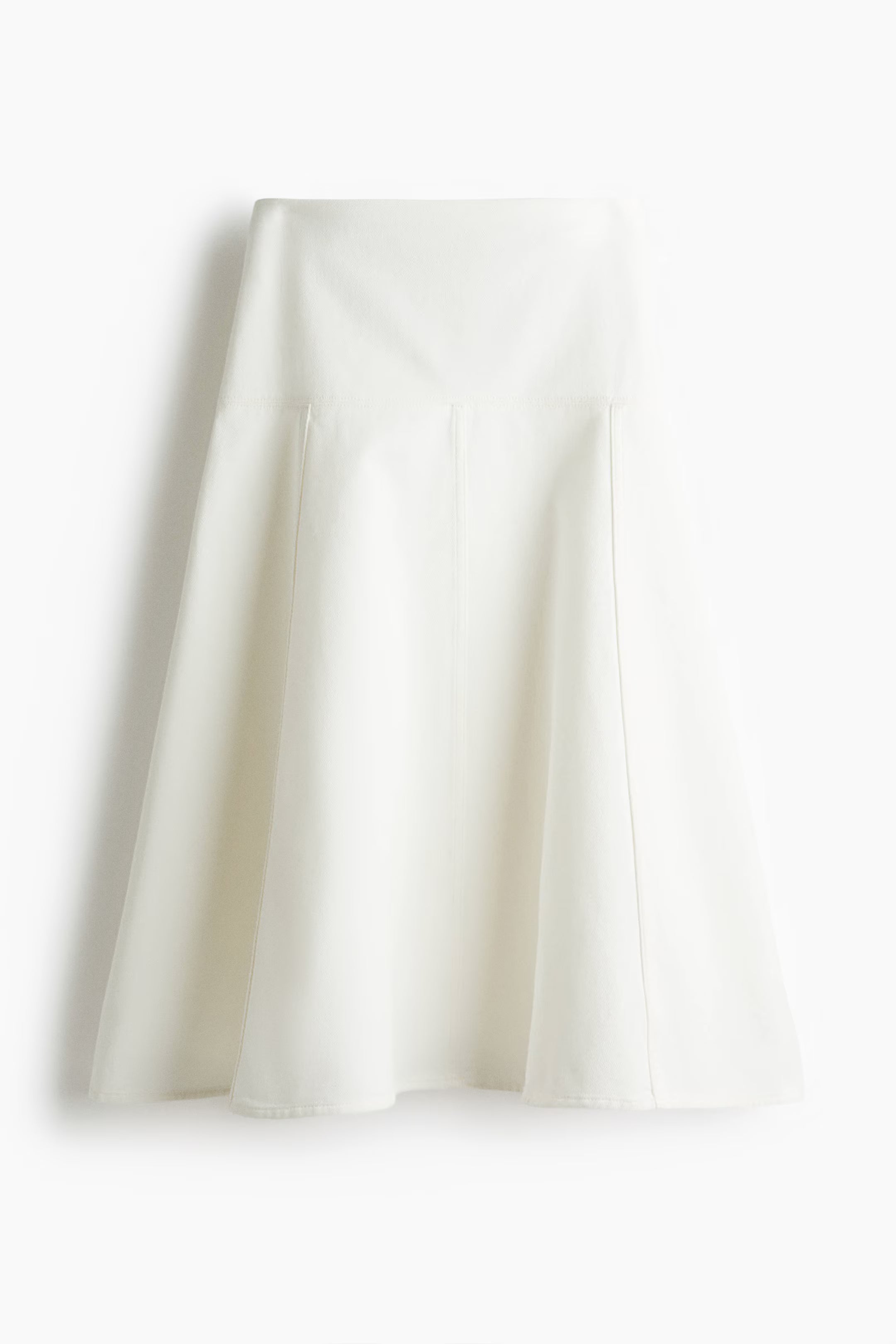 Denim Ecru Midi Skirt