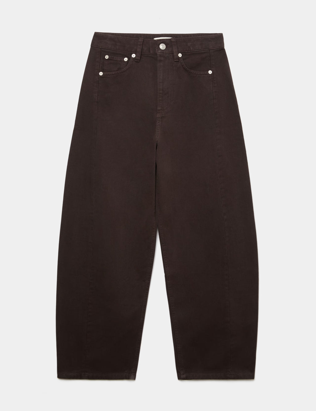 Cotton Brown Barrel Trousers