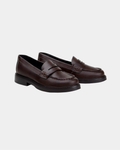 Leffe Vegan Leather Brown Penny Loafers