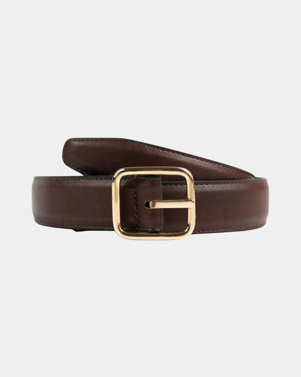 Vegan Leather Brown 3cm Belt