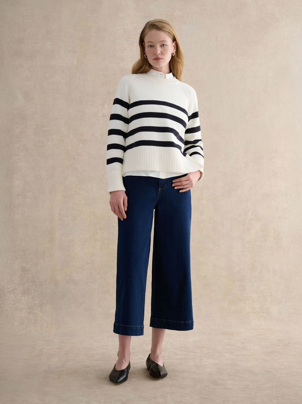 Cotton Navy Stripe Jumper