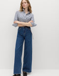 Blue Wide Leg Jeans