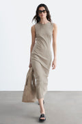 Pure Cotton Fitted Midi Dress
